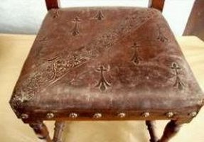 How to restore old embossed leather chairs